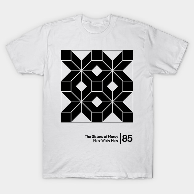 Nine While Nine / Minimal Style Graphic Artwork Design T-Shirt by saudade